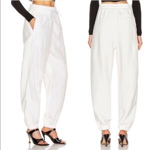 T by Alexander Wang White Fleece Hybrid Jogger Pants